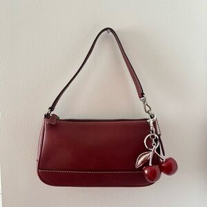 Coach Cherry Red Leather Shoulder Bag